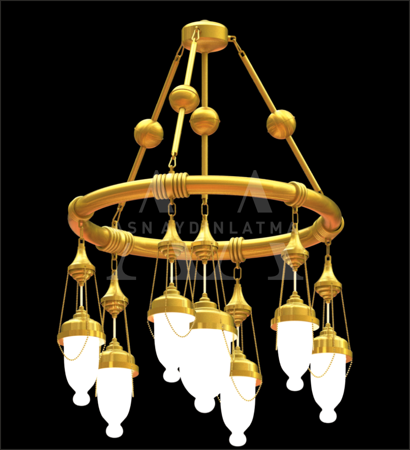 Borulu Osmanlı Model Avizeler 60 cm &Ccedil;ap