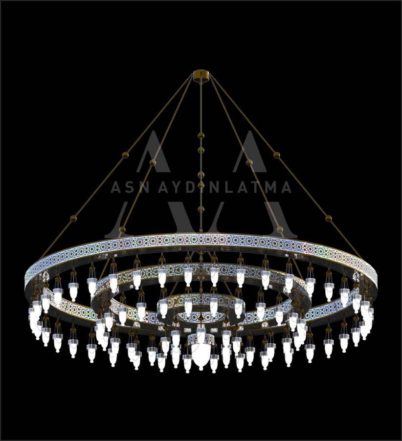 Kutu Motifli &Uuml;&ccedil; Kat Beyaz 600 Cm &Ccedil;ap