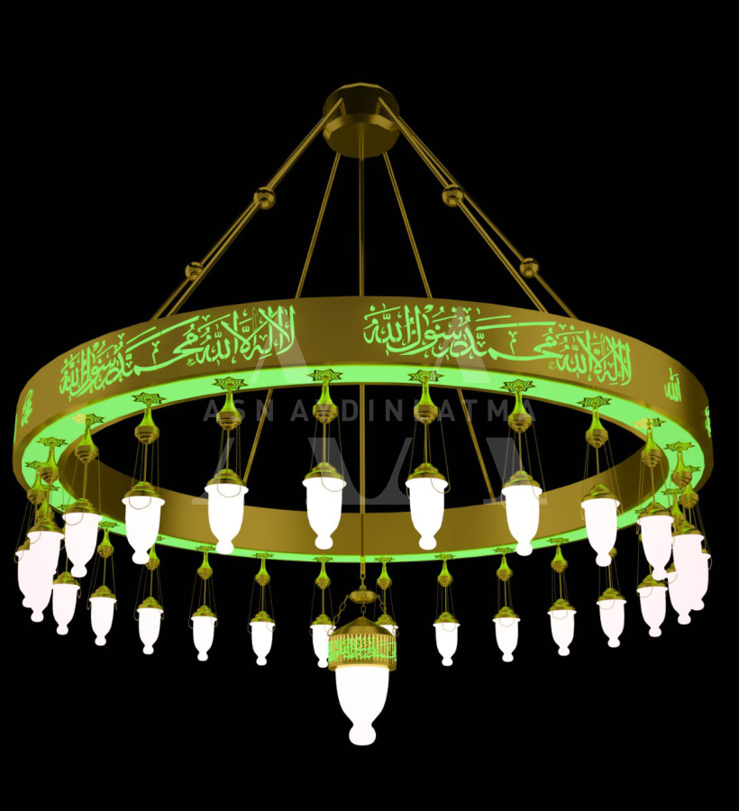 Kutu Motifli Tek Kat Yeşil 250 Cm &Ccedil;ap